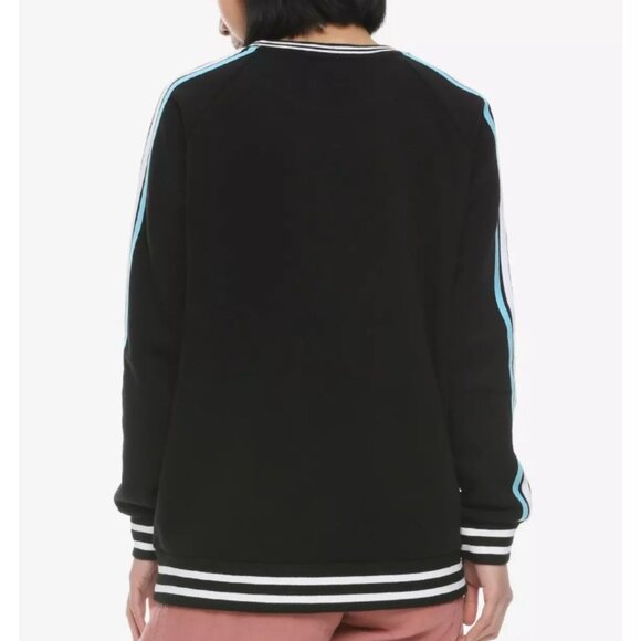 BNWT Powerpuff Girls Retro Striped Black Raglan Sweatshirt, Size S - Picture 2 of 5